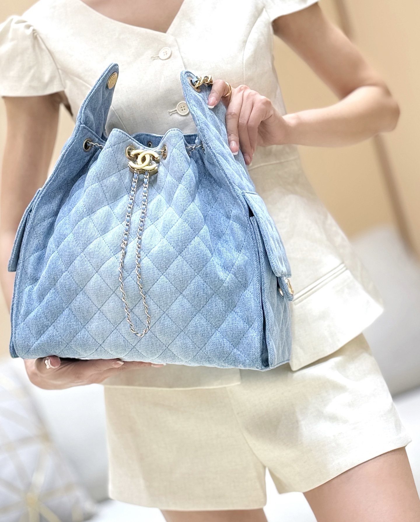 Chanel 25S Spring/Summer Collection Large Denim Handbag AS5311 00158