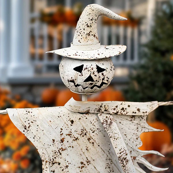 ⚡Flash Sale⚡White Metal Scarecrow Yard Stake