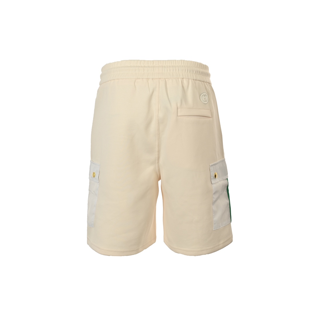 Gucci Red and Green Web Side Pocket Casual Shorts