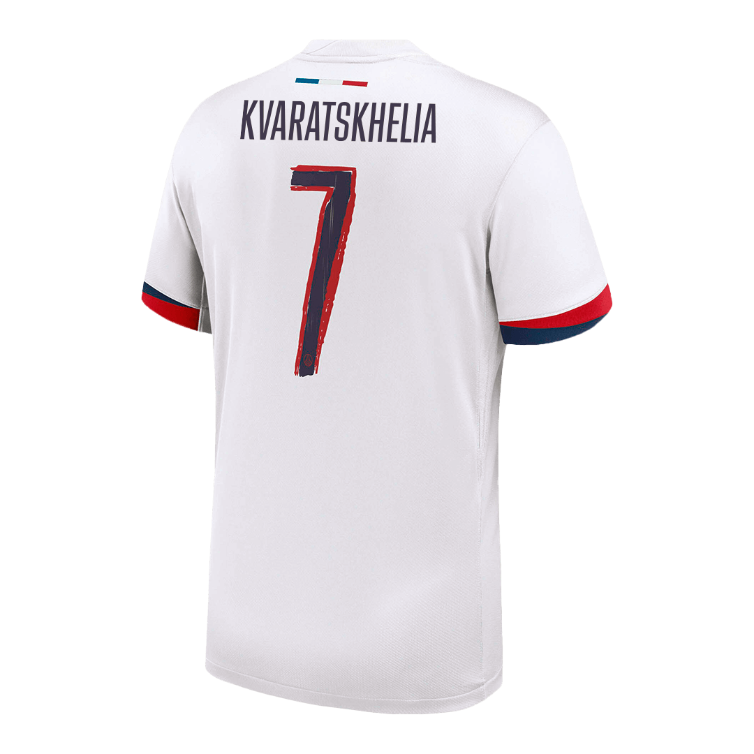 KVARATSKHELIA #7 PSG Away Football Shirt 2024/25 - UCL