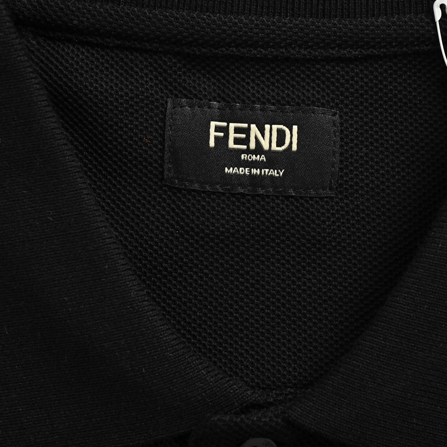 Fendi FF embroidered pocket zipper Polo short sleeve