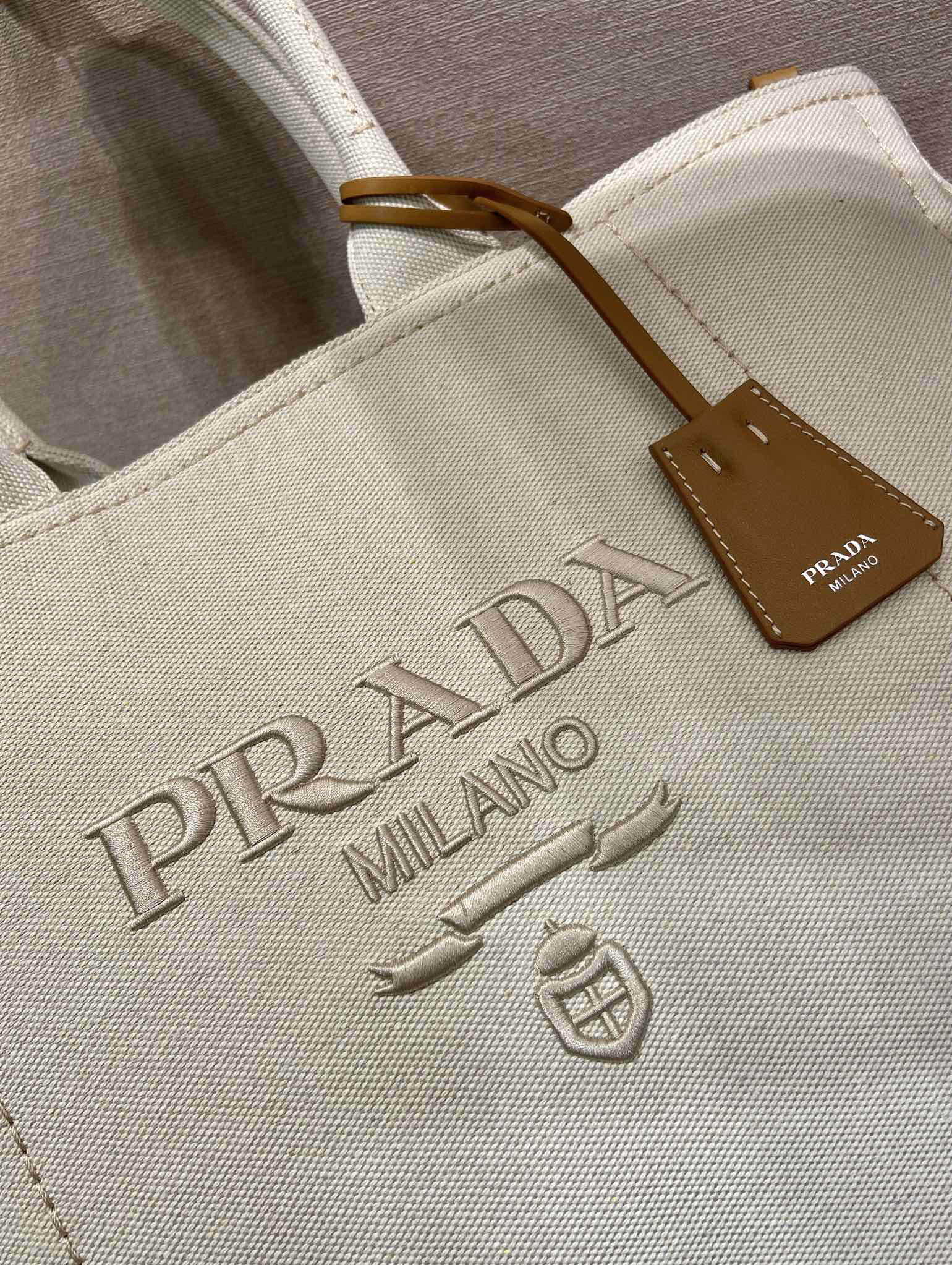 Prada Canvas Tote Bag 2VG131