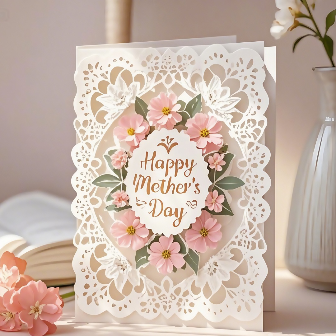 Exquisitely Hand - crafted Mother's Day Greeting Card: Convey Sincere Love
