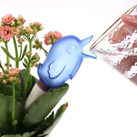 Self Watering Spike Planter Drip Watering Bird (Set Of 4 Pcs)