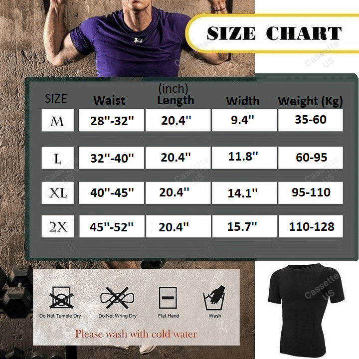 Men's Body Shaper Compression Workout T-shirt