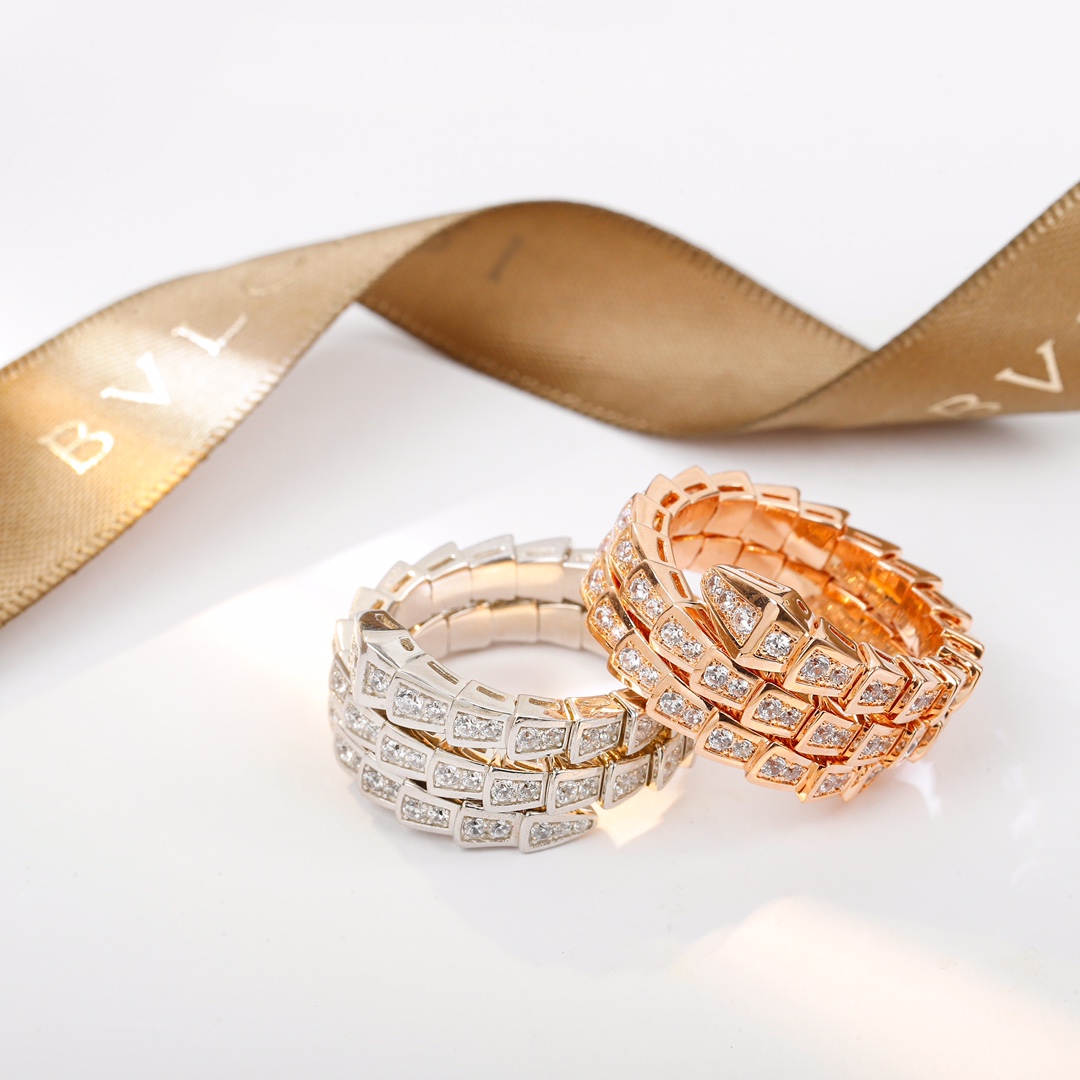 Bulgari Narrow Double Snake Ring