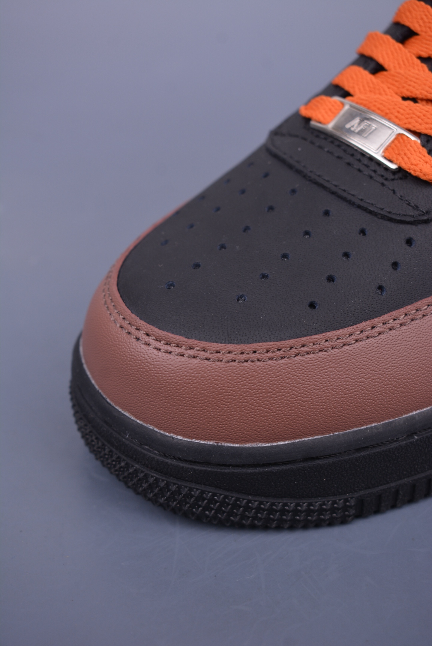 LV x Nike Air Force 1 07 Low Sneakers Leather Black Coffee White 808788-624