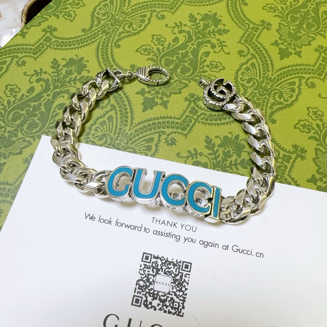 Gucci Blue Font Bracelet