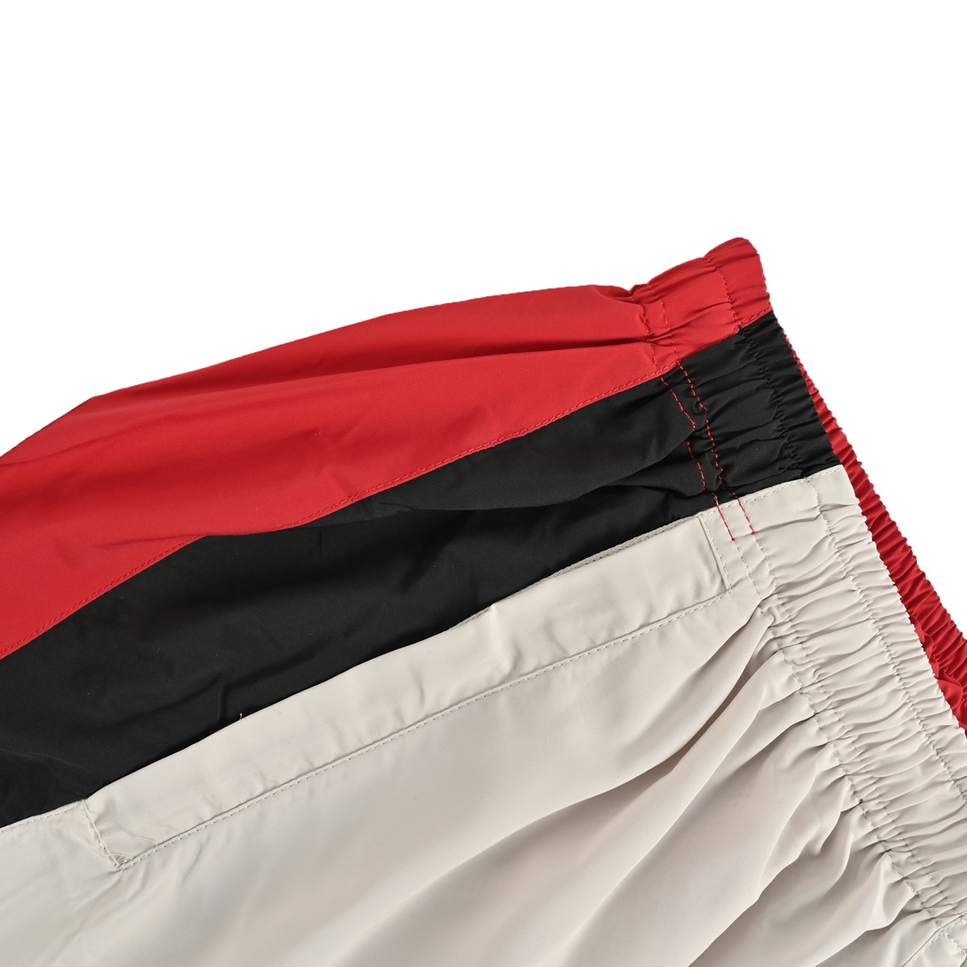 Balenciaga 24Fw white and red stitching sports trousers