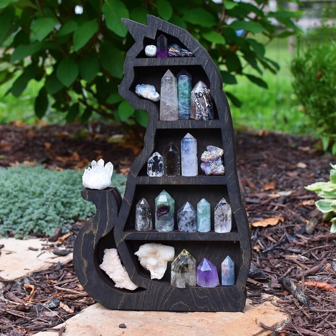 Cat in the Moon Crystal Shelf