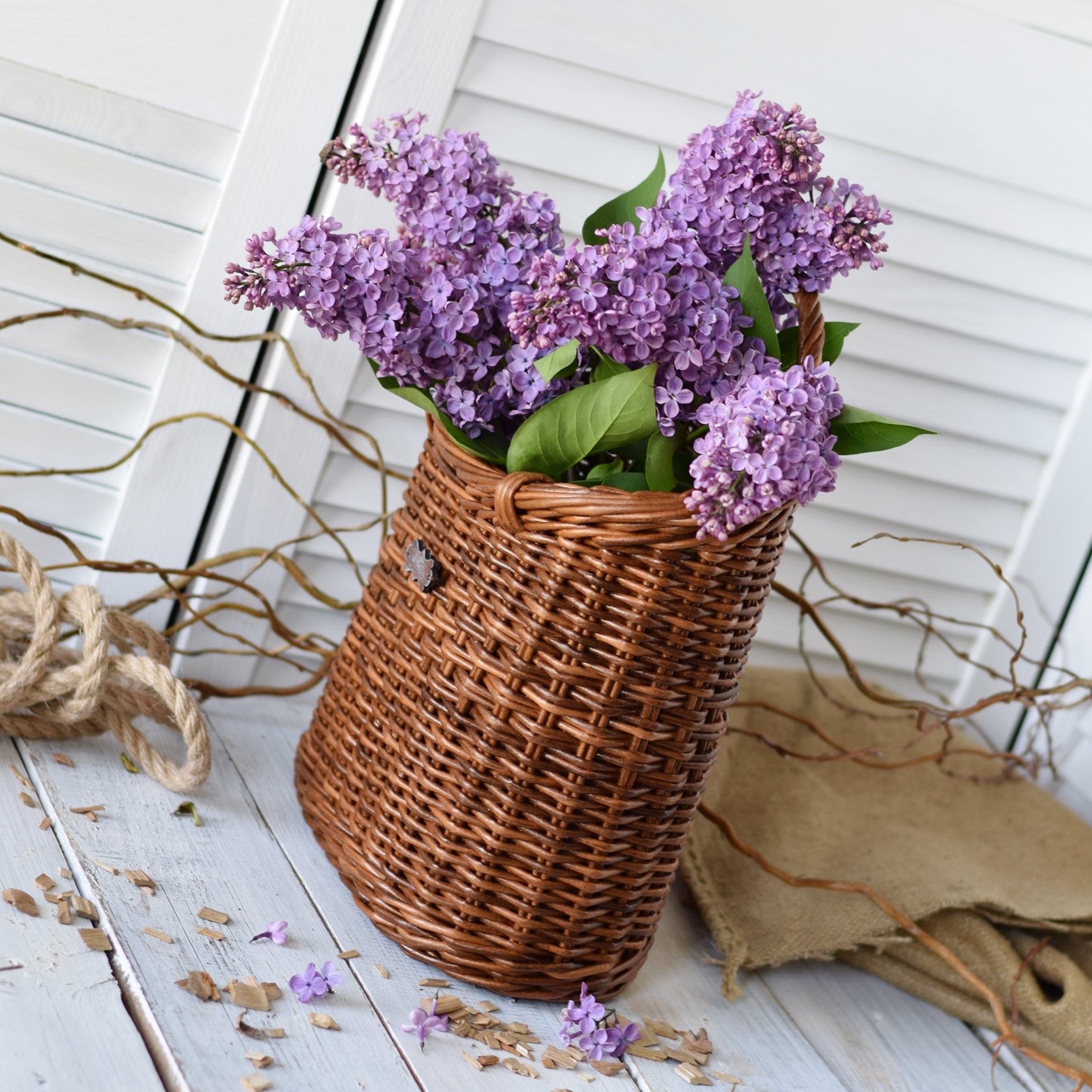 💖Last Day 49% OFF - Rustic Door basket Wicker hanging wall basket