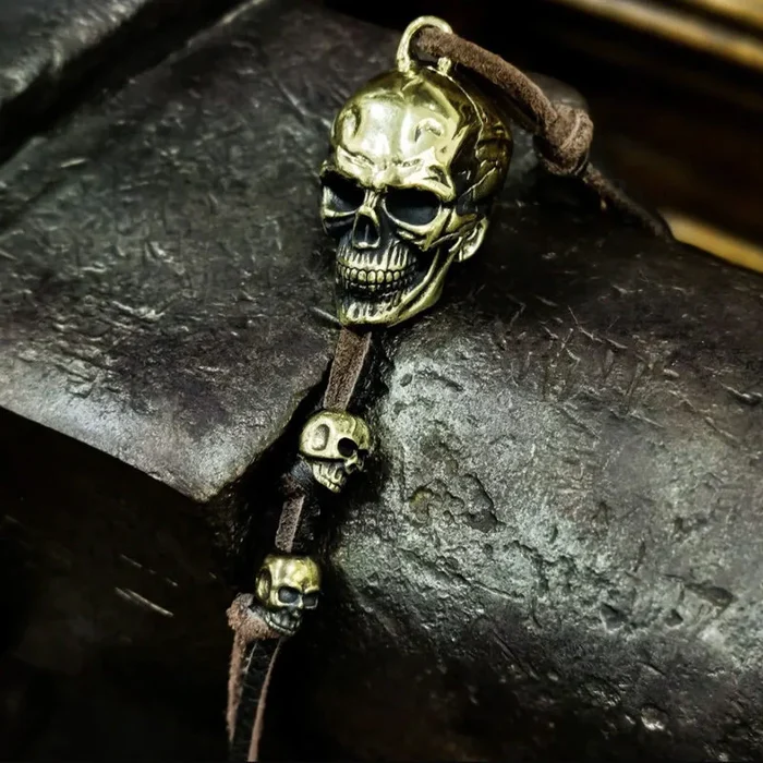 🔥Last Day Promotion-50% OFF🔥Lucky Skeleton Bell Keychain For Motorcyclists