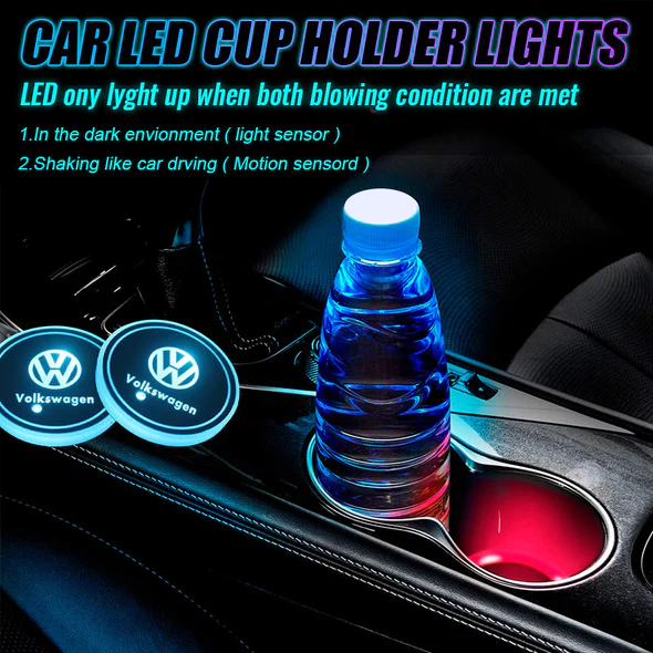 🚗Rainbow Light LED Car Coaster