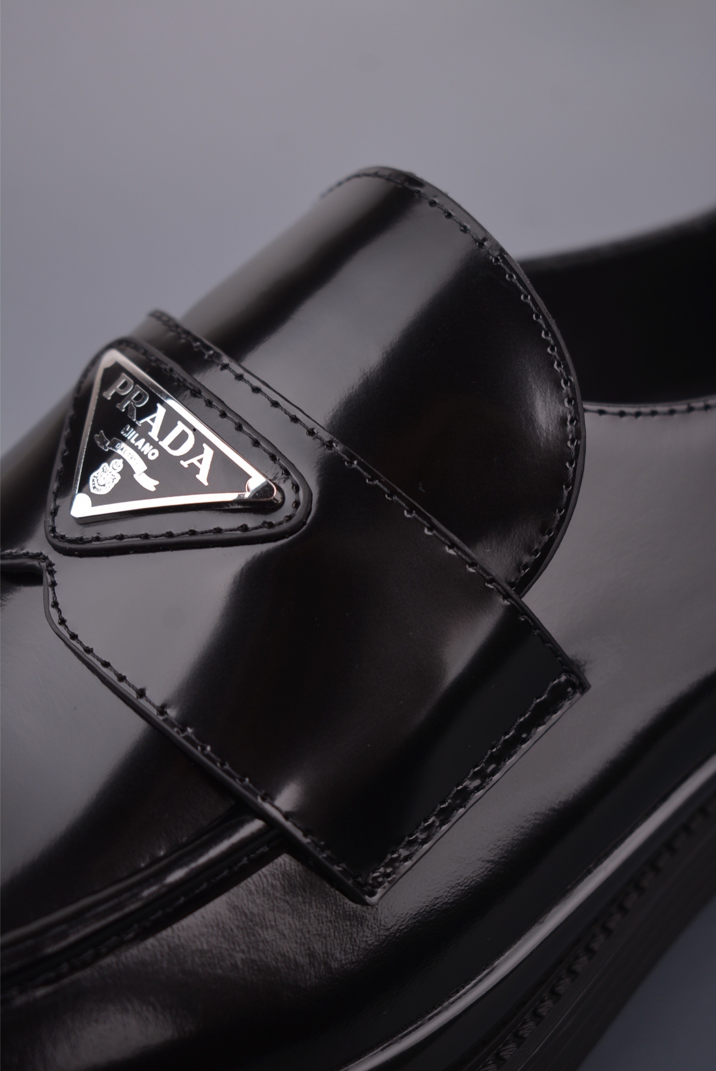 Prada Platform Logo Lace-Up Loafers AJ6542