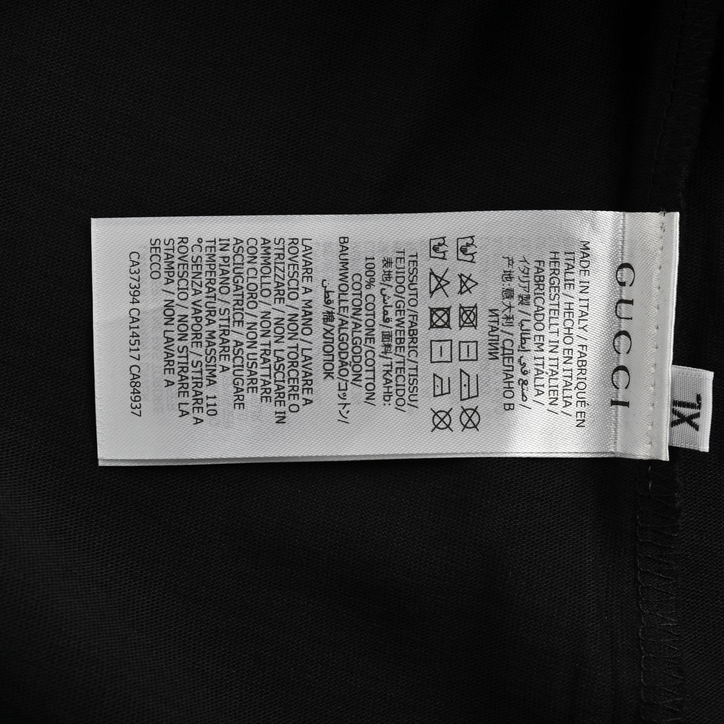 Gucci 24ss three-dimensional letter print short sleeve