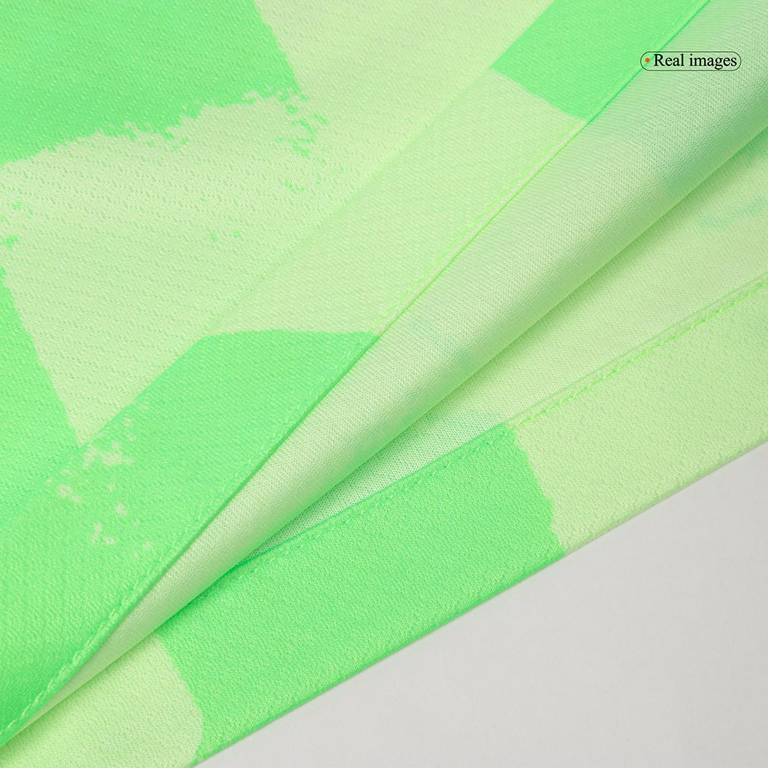 Barcelona Third Away Football Shirt 2024/25 Green - UCL (Spotify Logo without text)