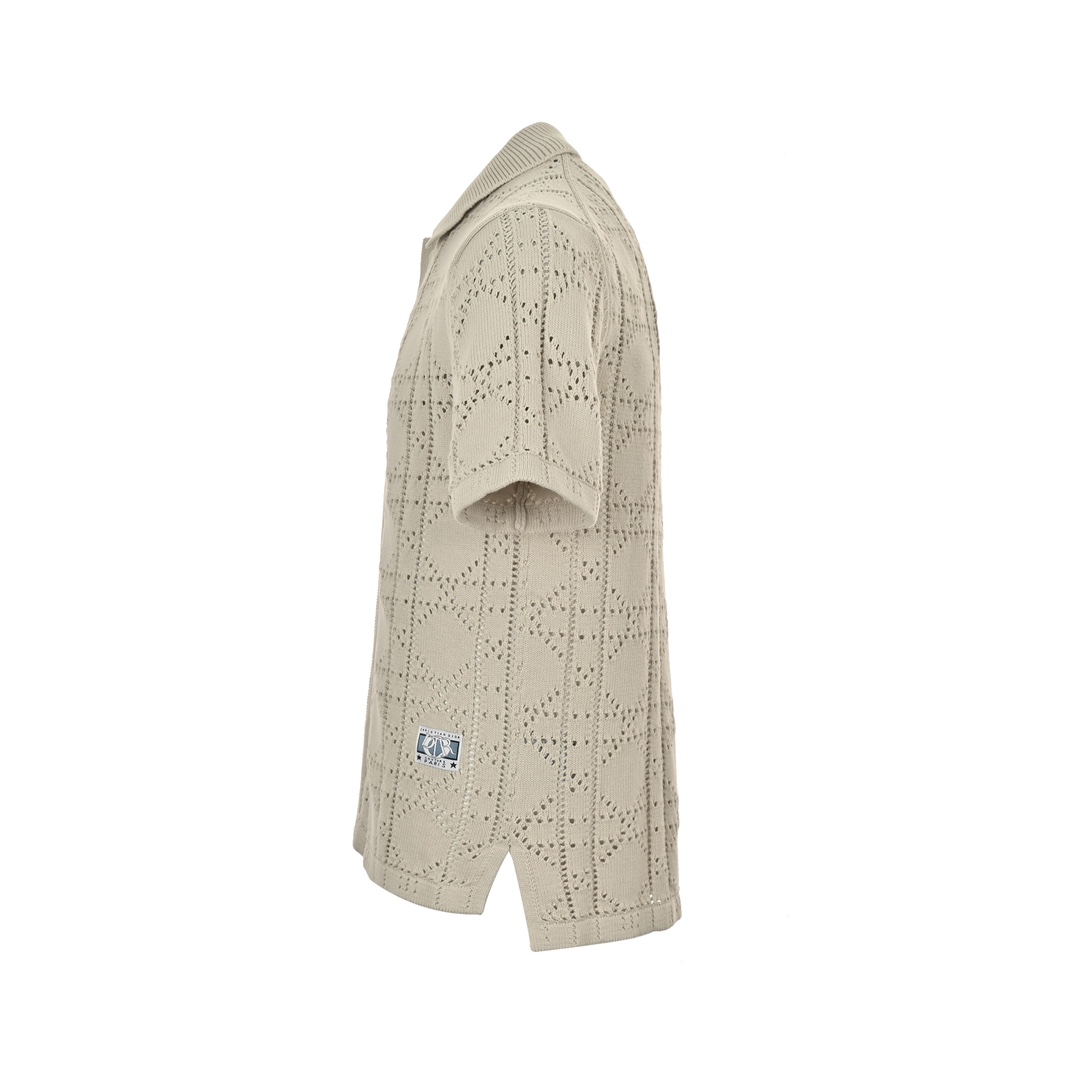 Dior 24ss openwork knit short-sleeved cardigan