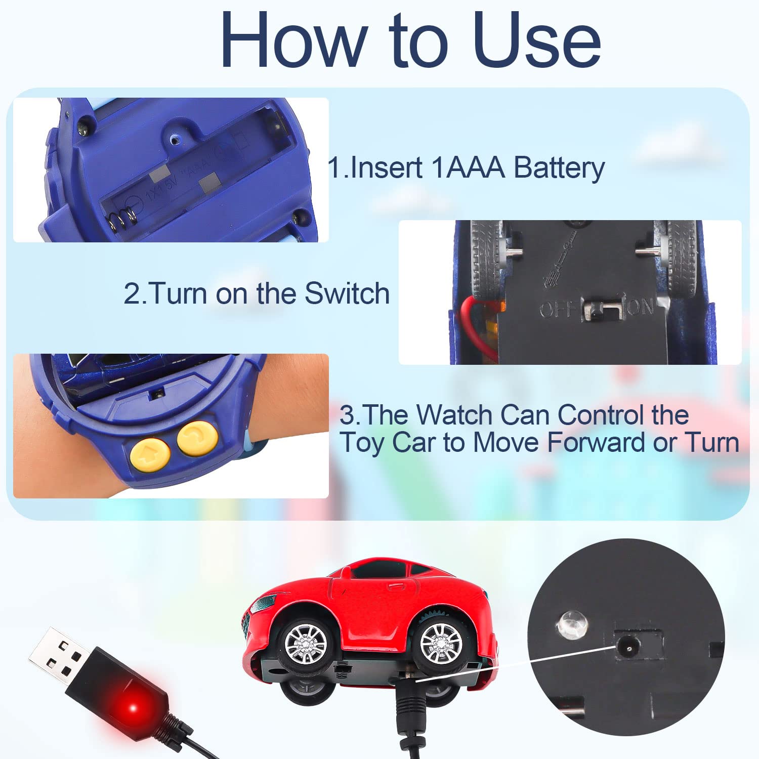 (🔥Last Day Promotion-SAVE 50% OFF)2023 New Watch Remote Control Car Toy-BUY 3 GET 15% OFF & FREE SHIPPING