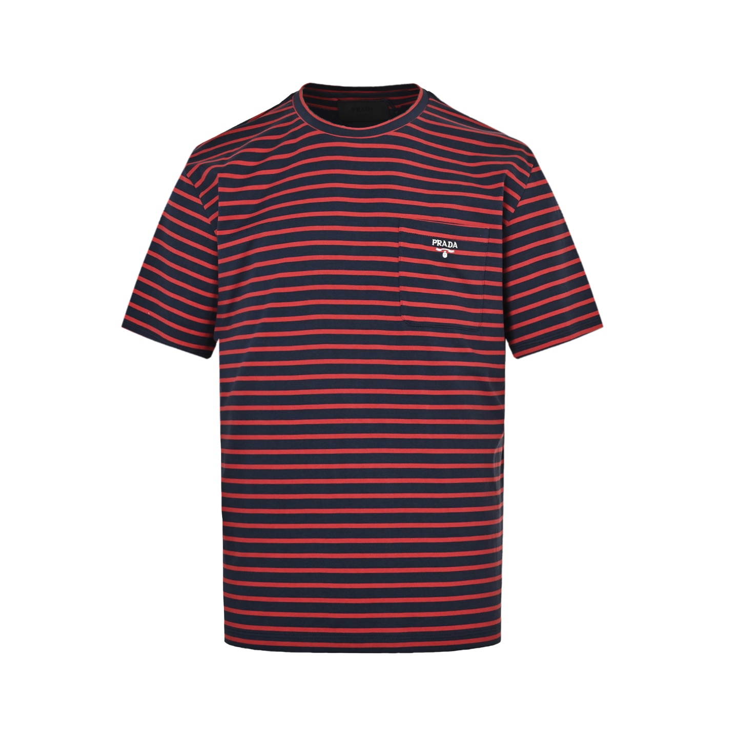 Prada 25ss pocket embroidered striped short sleeve