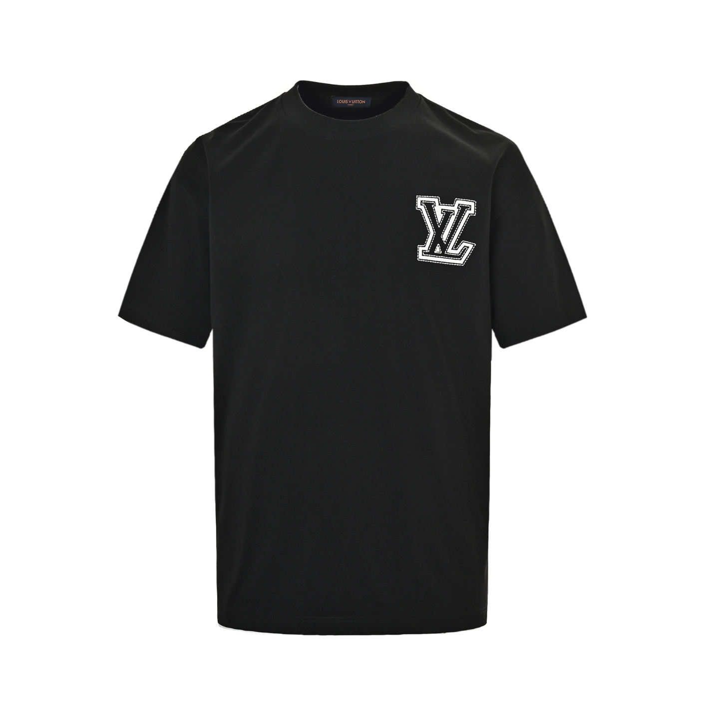 Louis Vuitton 25ss 3D embroidered core-spun logo short-sleeved shirt