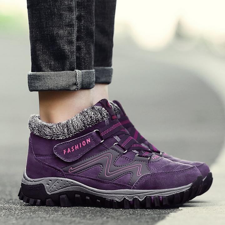 Women's Winter Thermal Villi Leather Platform Fashion High Top Boots