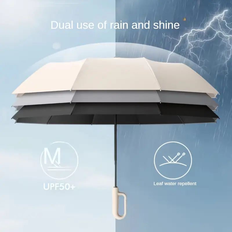 ☂️☂️Buckle umbrella, reflective safety strip, sturdy and windproof, travel-friendly