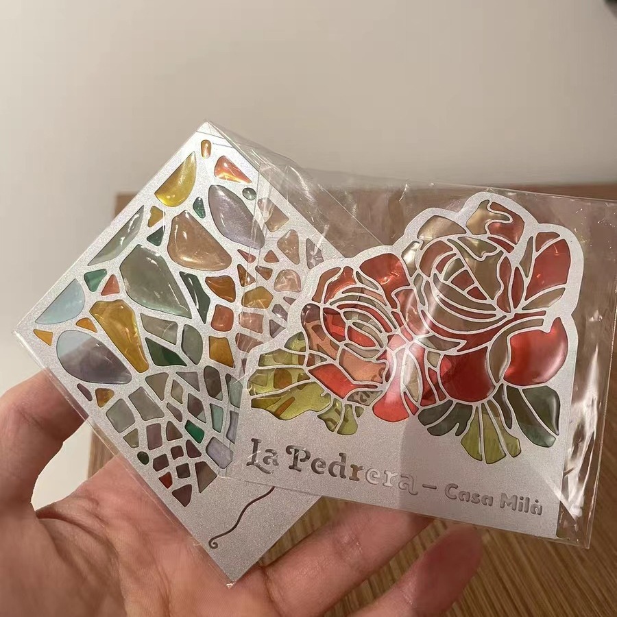 🎄CHRISTMAS ON SALE🔥Colorful light and shadow magnetic metal refrigerator sticker bookmark souvenir