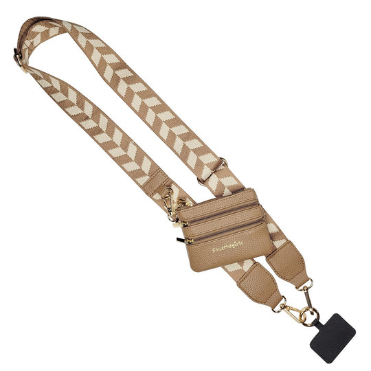 Phone Strap with Zippered Pouch