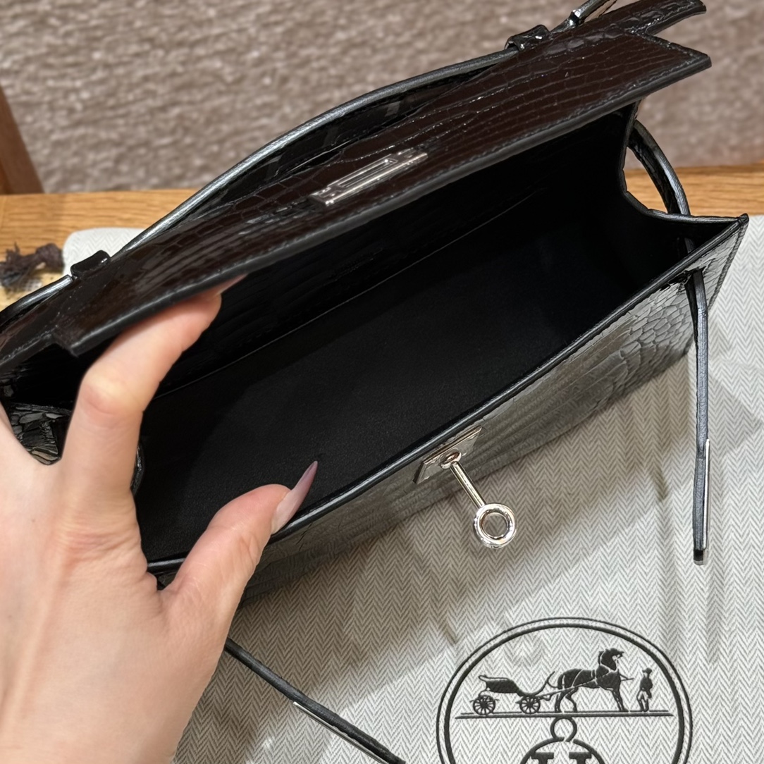 Hermes kelly mini1 89Noir (handmade to order)