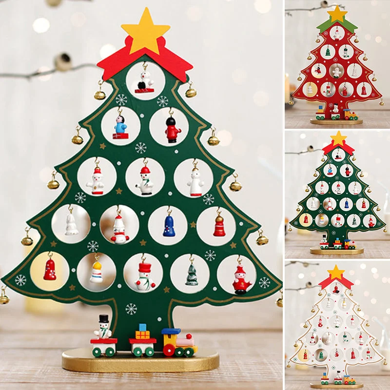 🎄Early Christmas Sale 50% OFF - 【Tiktok Hot Sale】DIY Wooden Mini Christmas Tree Set-BUY 2 FREE SHIPPING