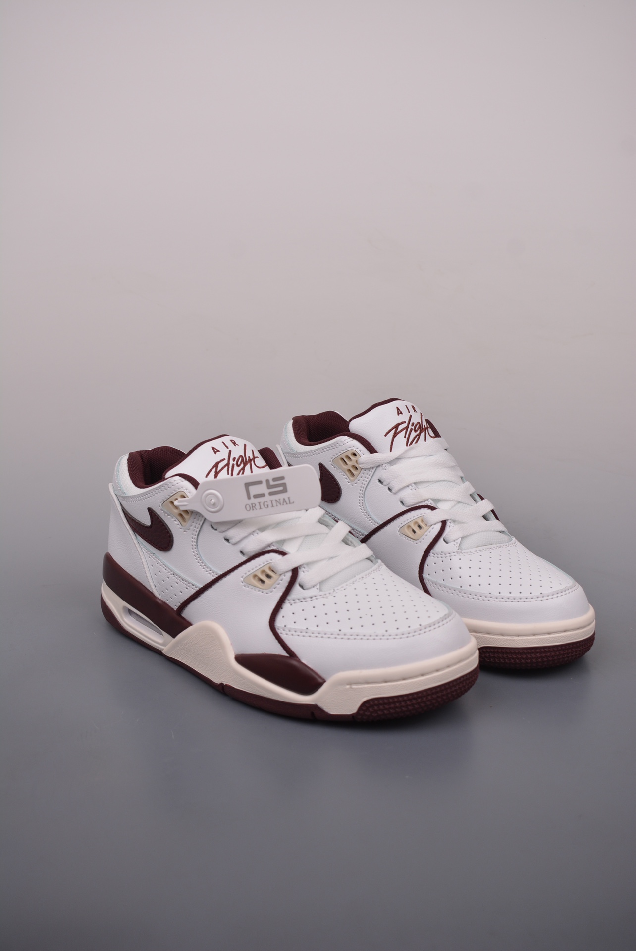 Nike Air Flight 89 White Burgundy Crush FQ8256-100