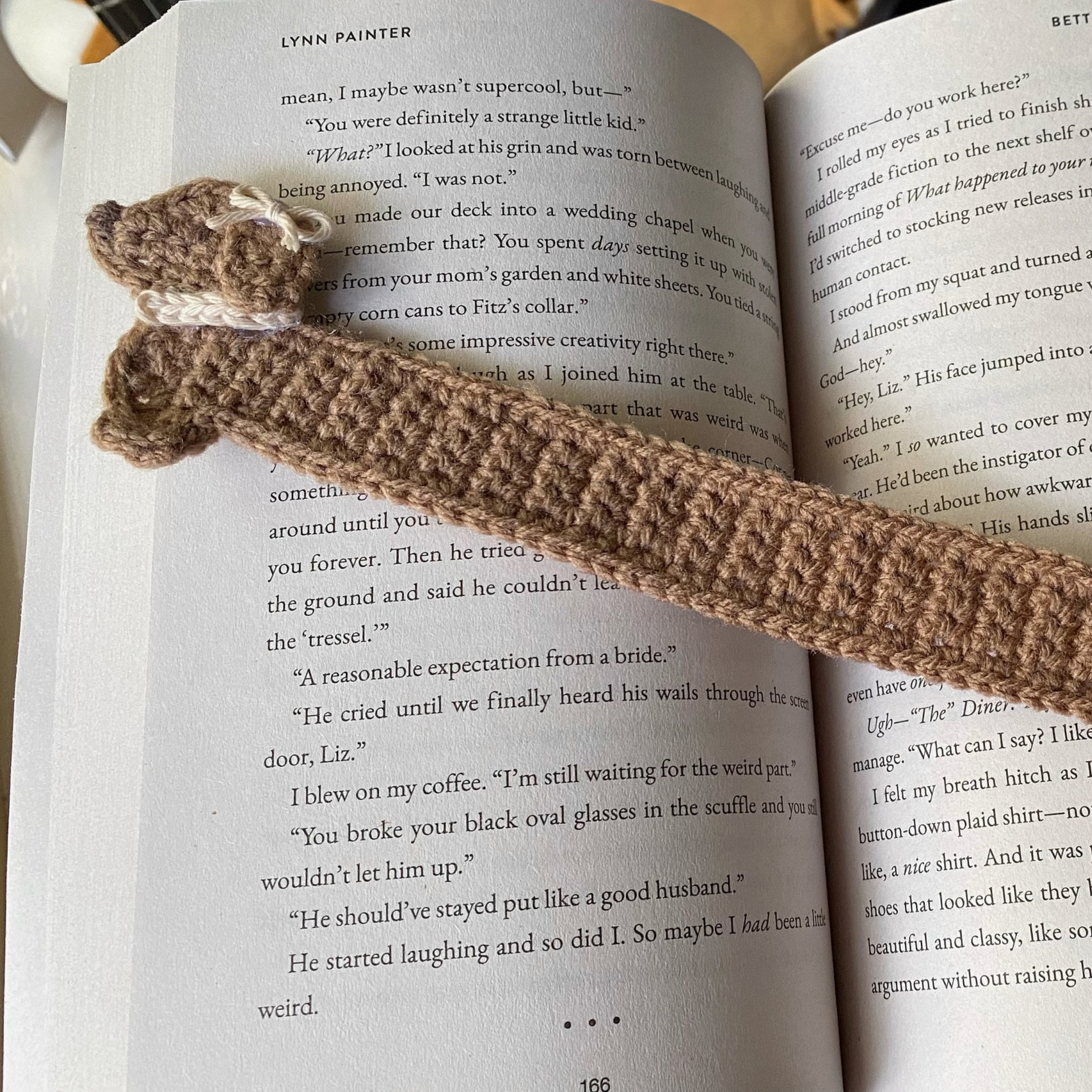 🧵🦮 Handmade Crochet Dachshund Bookmark