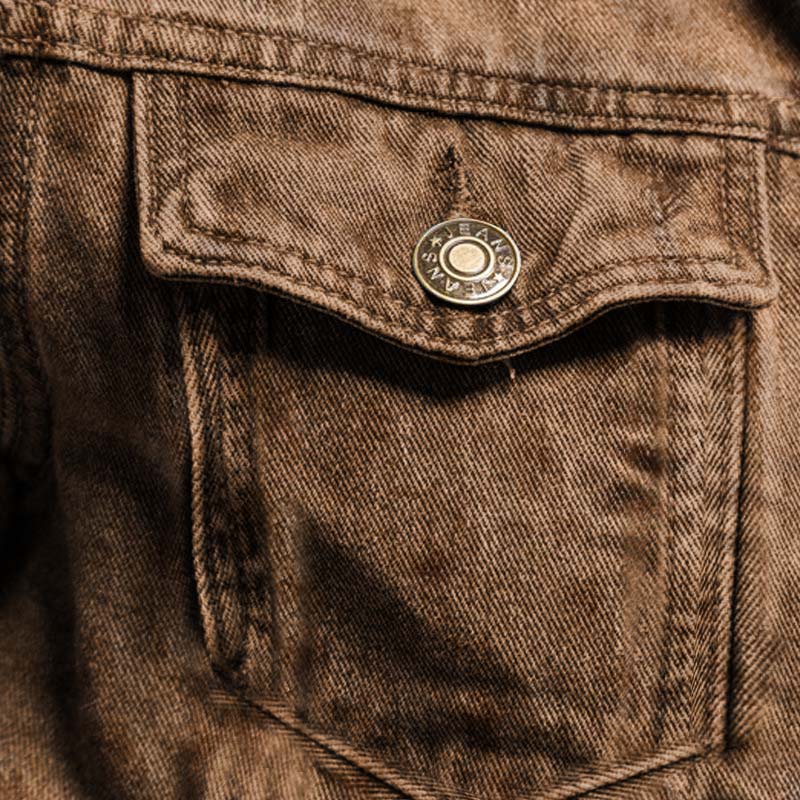 Distressed Denim Jacket for Men - Perfect for Casual and Outdoor Adventures