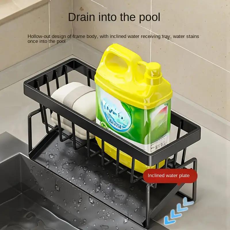 🌟 Say Goodbye to Clutter✨ Stainless Steel Kitchen Sink Storage Rack – For a Neat, Organized Kitchen! 🌟