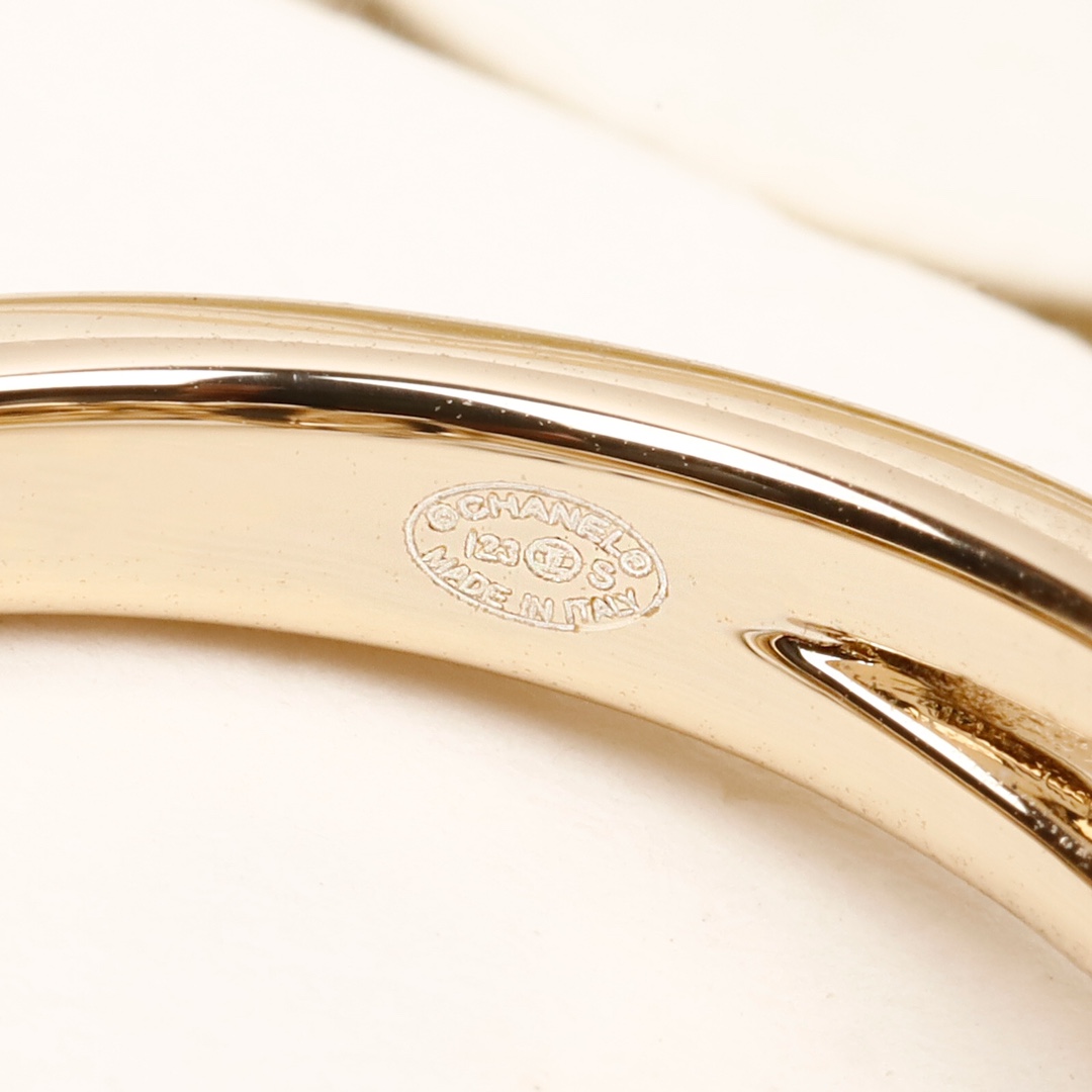 Chanel wheat ear double C ring