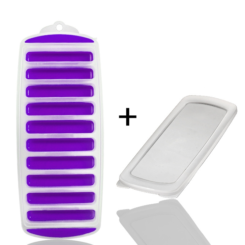 Silicone Ice Cube Tray, BPA-Free, Ideal for Water Bottles & Sports Bottles, Flexible & Stackable Design for Quick Release, Ice Cube Trays for Freezer(11.6