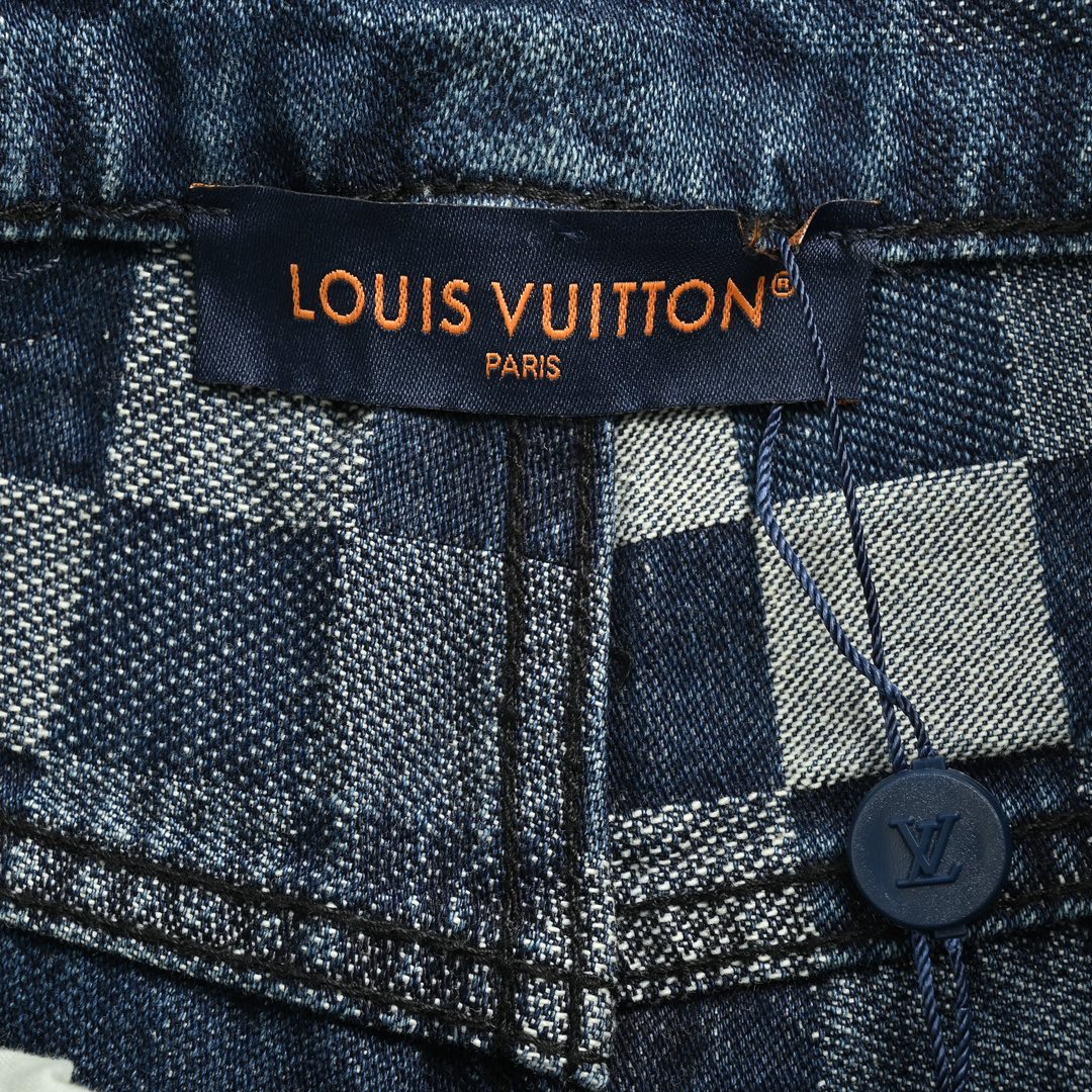 Louis Vuitton 24ss Mosaic Checkerboard Jeans