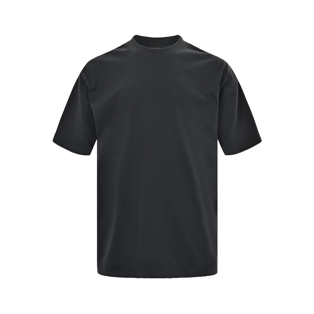 Balenciaga 24ss holiday style back letter print short sleeves