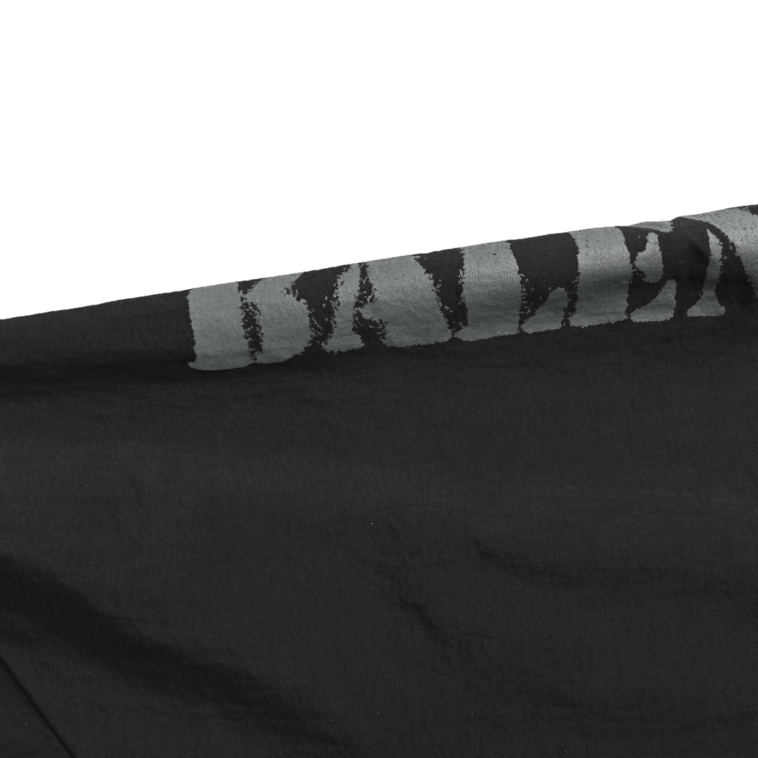 Balenciaga 24Fw fuzzy letter print windbreaker jacket