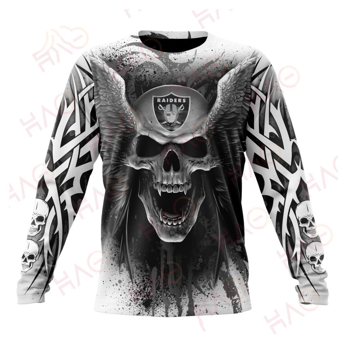 LAS VEGAS RAIDERS 3D HOODIE SKULL ART