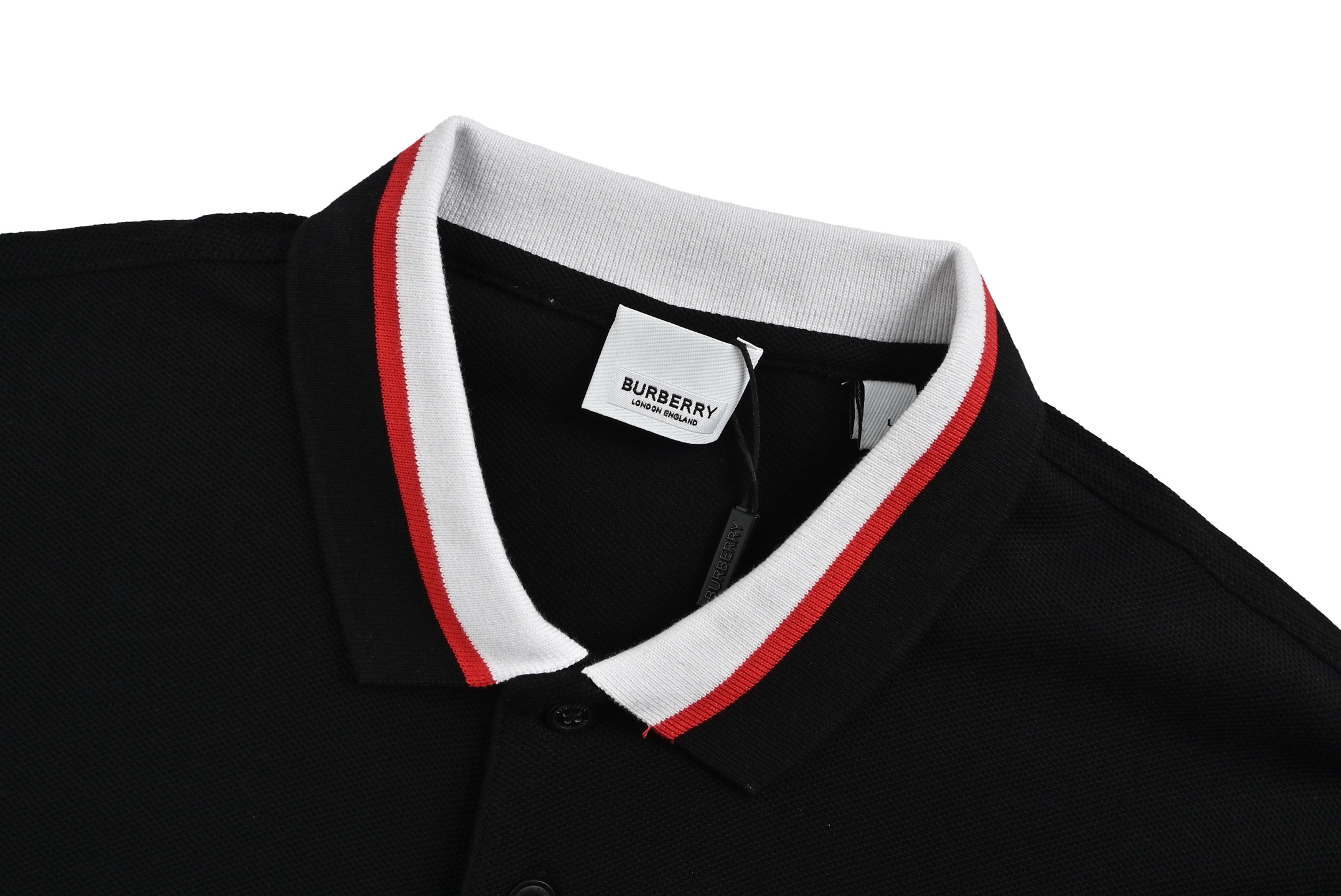 Burberry classic black and red striped Polo short sleeve