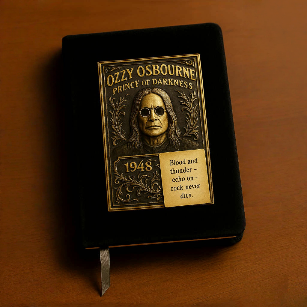 Ozzy Osbourne Memorial Handmade Notebook