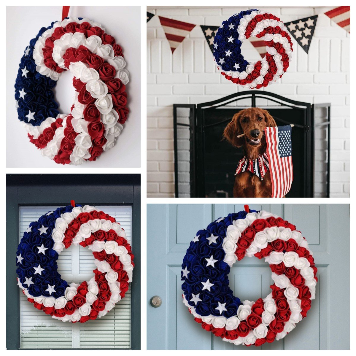🔥[SAVE 50% OFF]-- 45CM/18 Inch Handmade American Flag Wreath