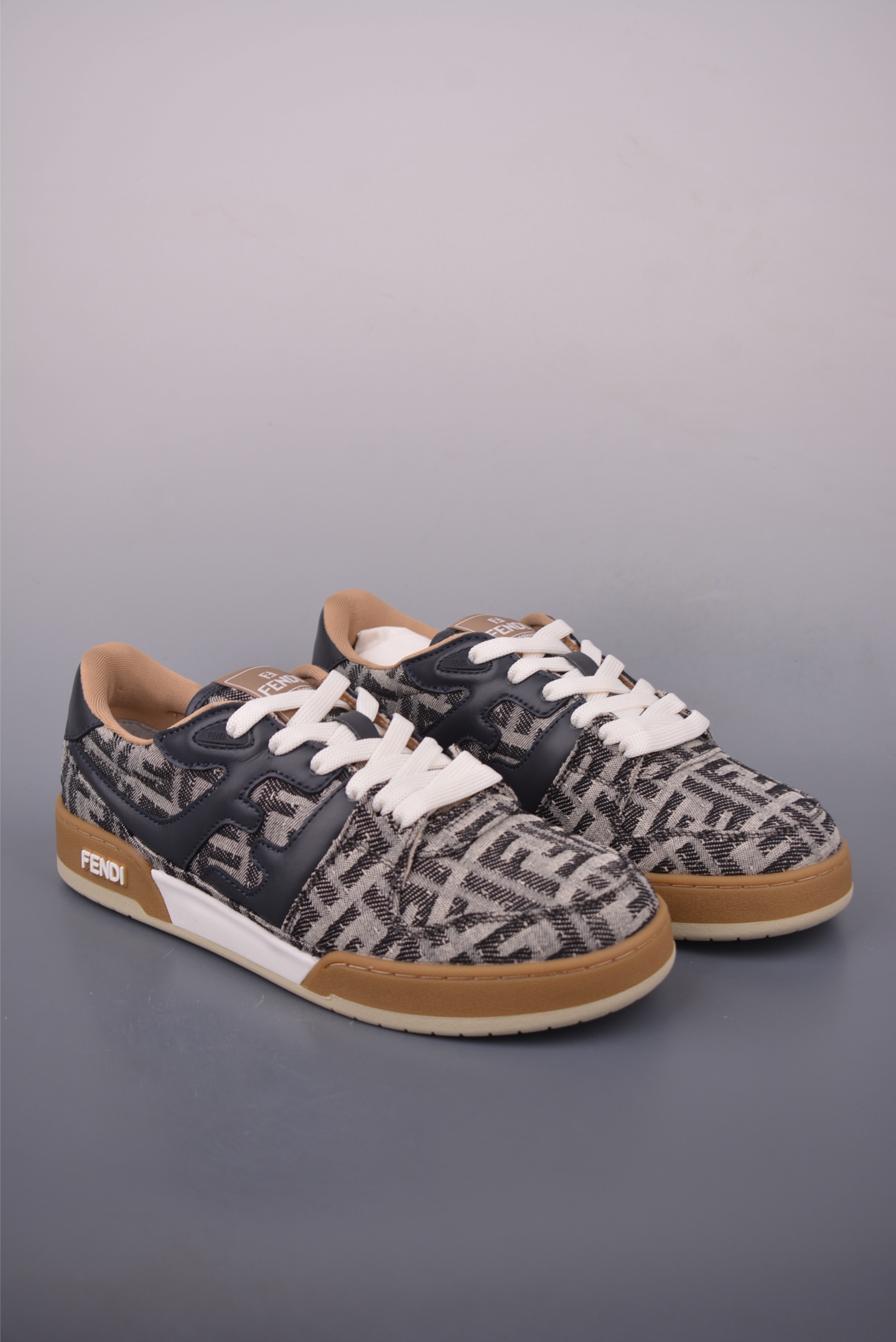 Fendi Match round toe platform old flower casual shoes 7E1493L11