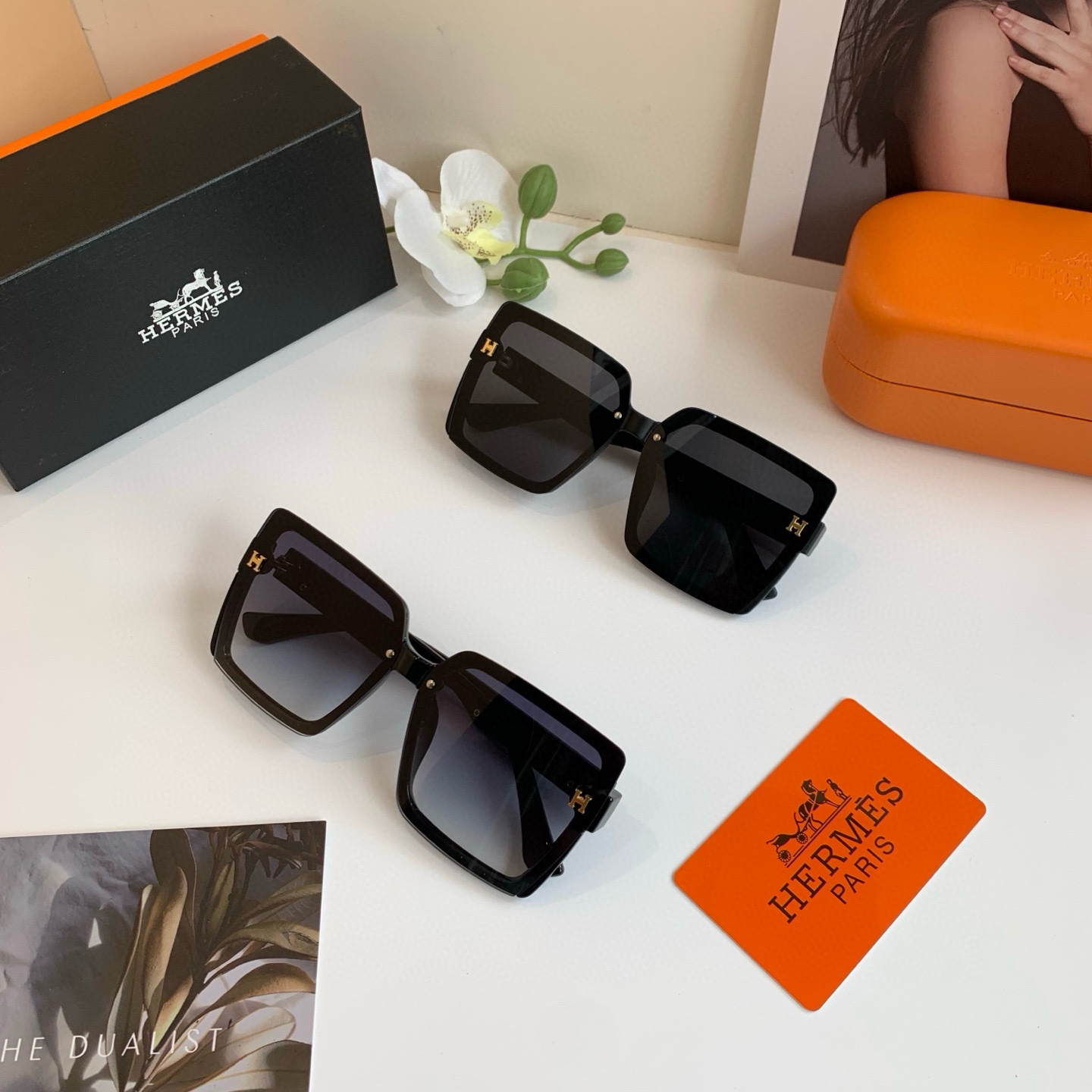 Hermes Square Frame Sunglasses