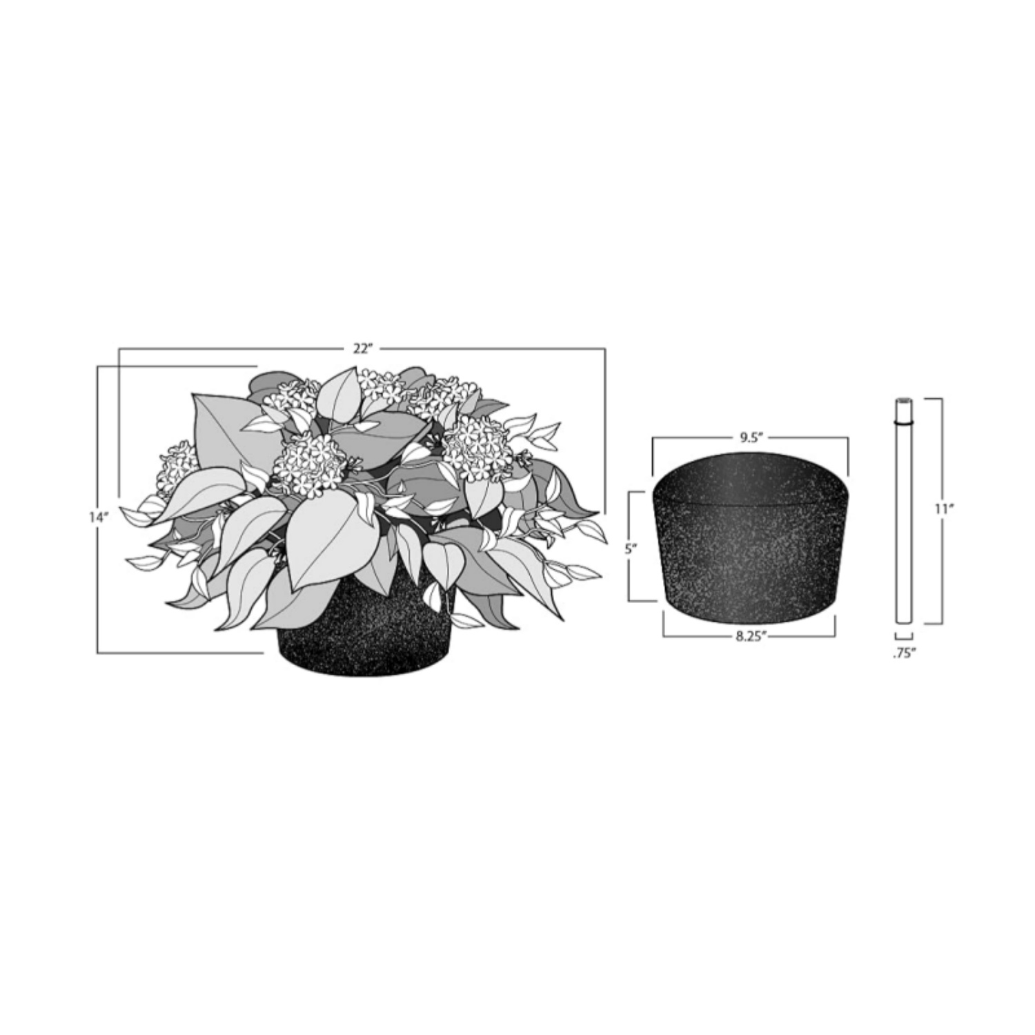 🔥On Sale🔥Artificial Hydrangea Urn Planter and Pot Filler with Adjustable Height