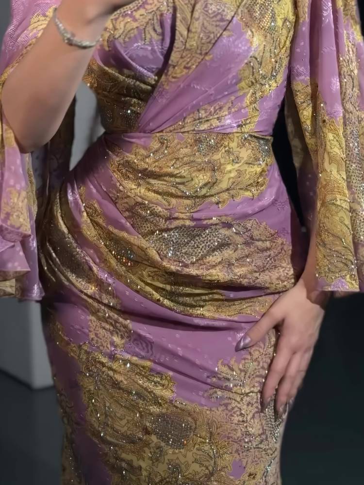 New Printed Hot Drill Shine Dress