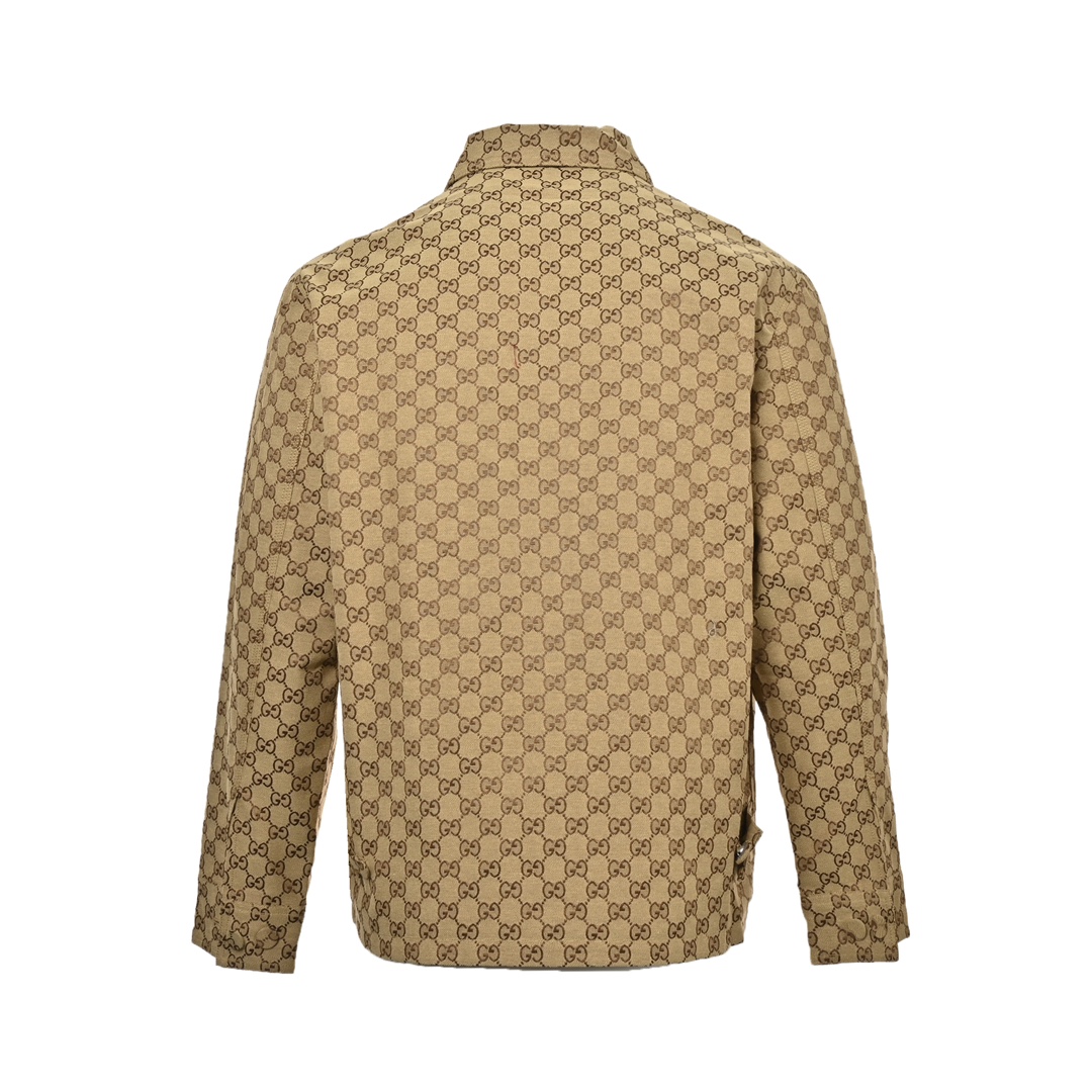 Gucci 24Fw Double G jacquard canvas shirt jacket suit