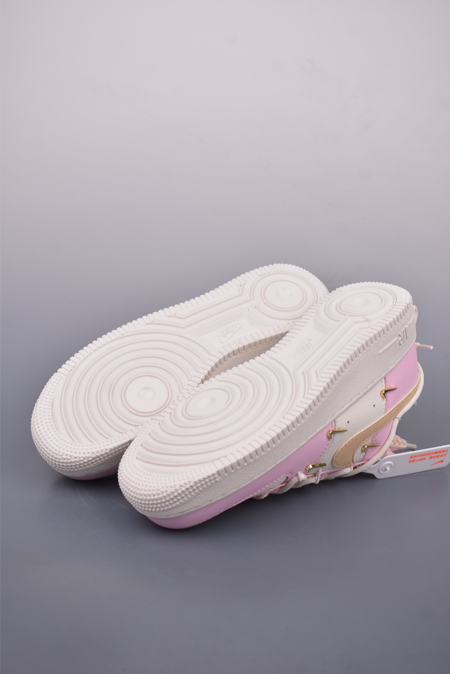Nike Air Force 1 07 Low Sneakers Thick Rope Bandage Pink Honeydew Gold Hook ZB2574-600