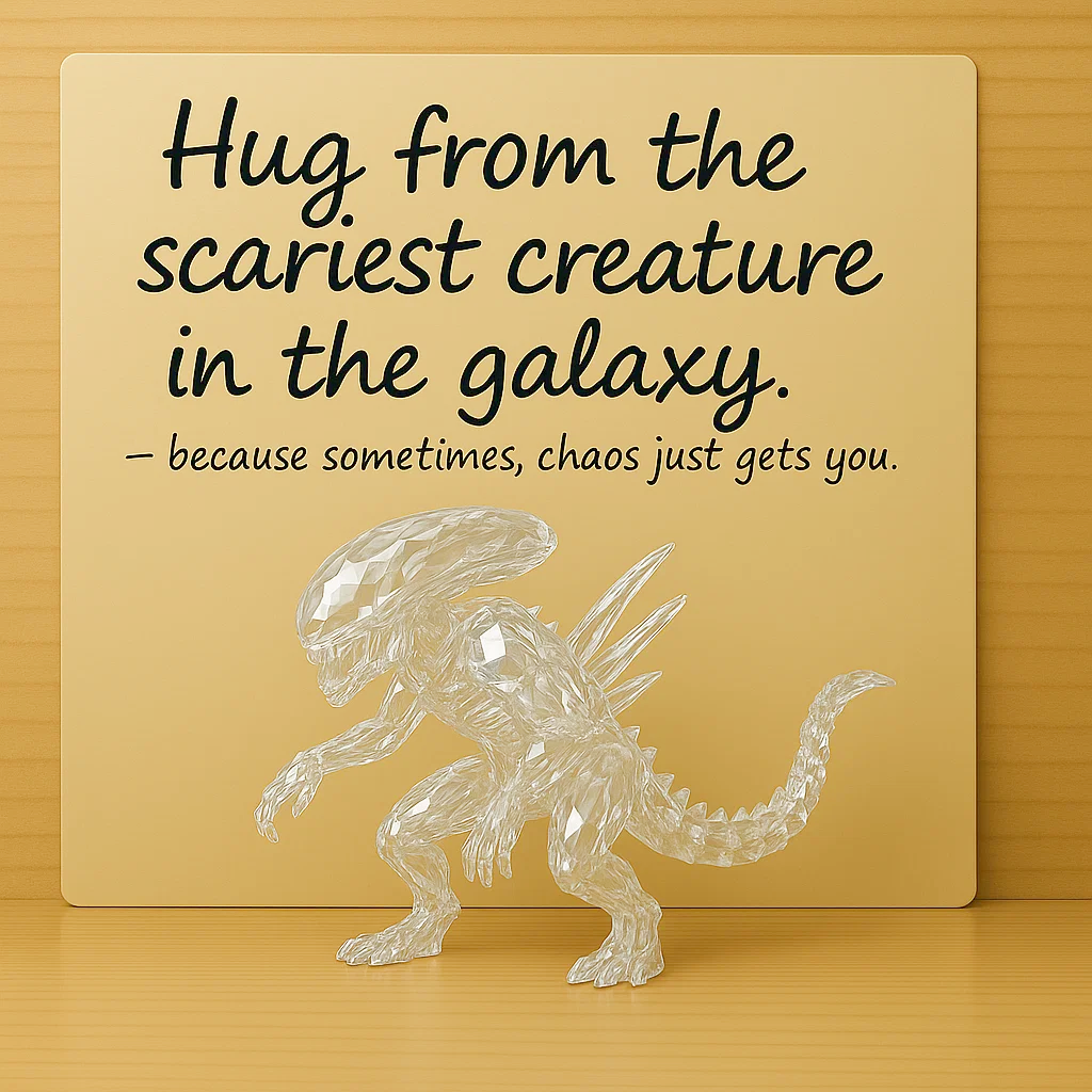 Crystal Xenomorph Pocket Hug——Even monsters can care.